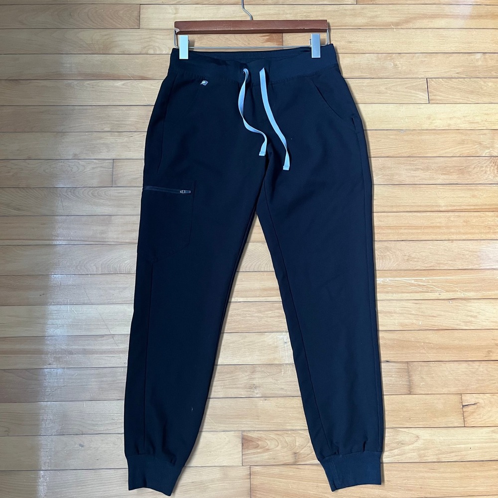 FIGS Zamora Jogger Scrub Pants Black Technical Collection Womens Small